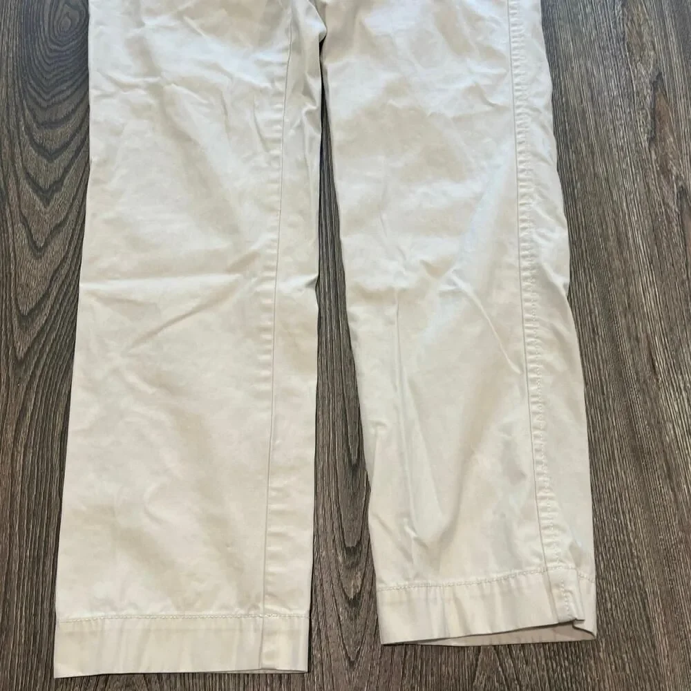 Tommy Hilfiger Mens Chino Pants Mid-Rise Flat Front Custom Fit Beige Size 30/30